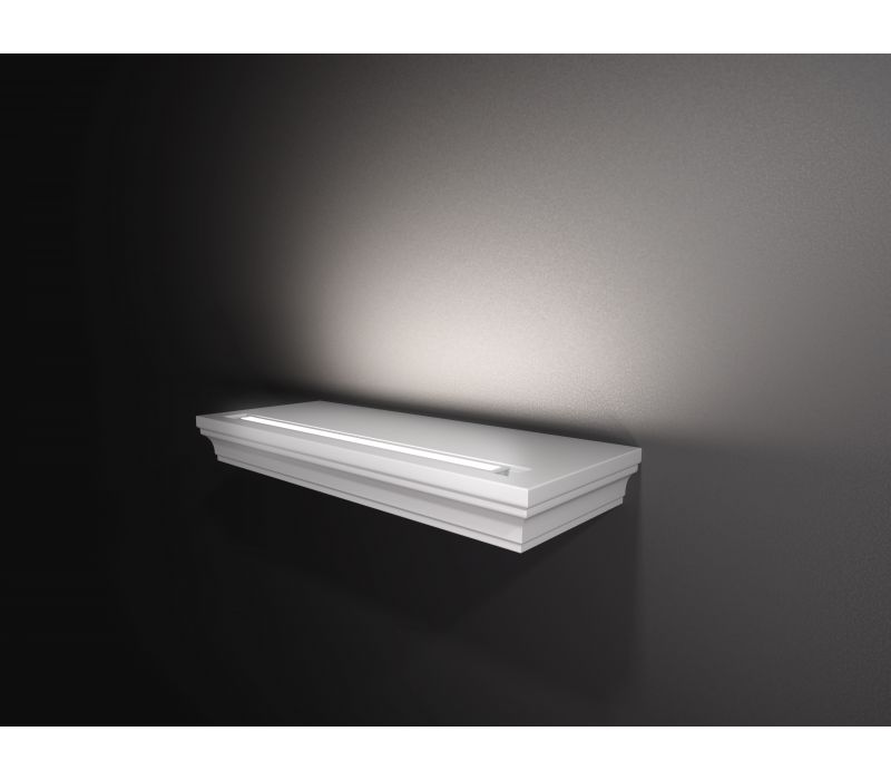 HOMEglo by Liberty 18” White Floating Shelf with LED lights
